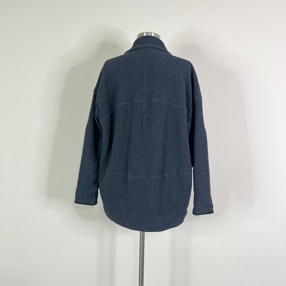 Lululemon | Peaceful Moments Full Zip Heathered Black Grey Oversized Jacket 4 - Picture 6 of 11